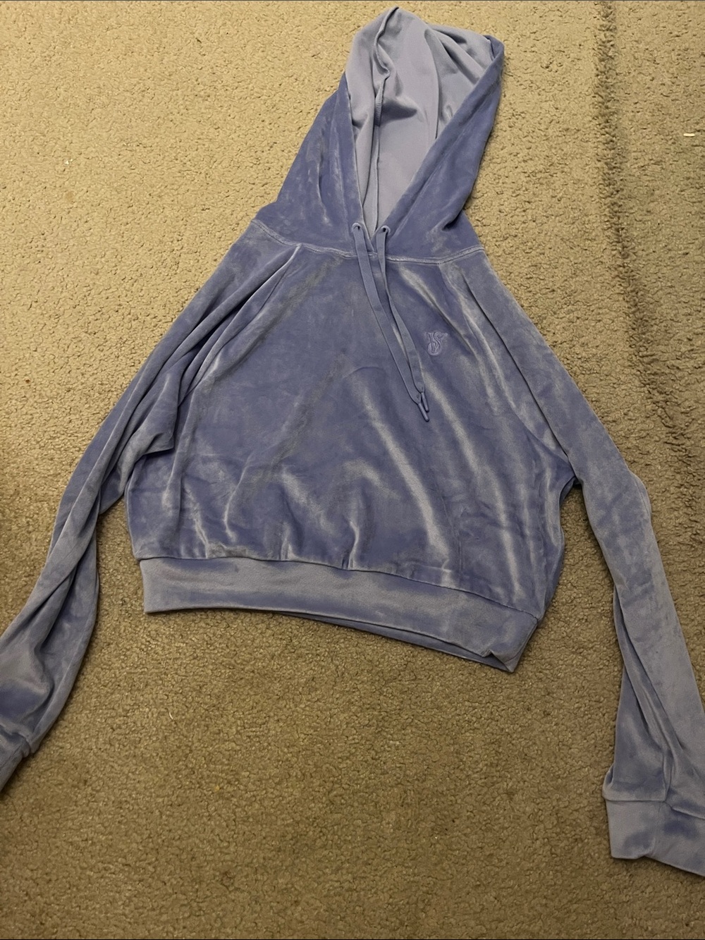 Victoria’s Secret Y2K Velour Hooded Pullover - Lavender NWT